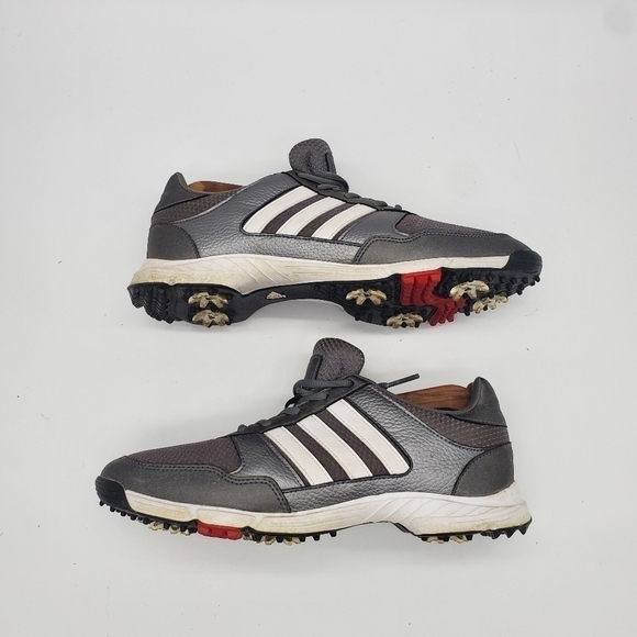 Adidas Tech Response Iron Lace Up Golf Shoes Men\'s Size 9 Gray White F33551 main image 14